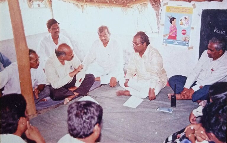 Community discussion with local leaders
